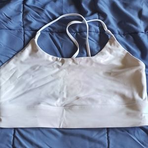 White luxe sports bra